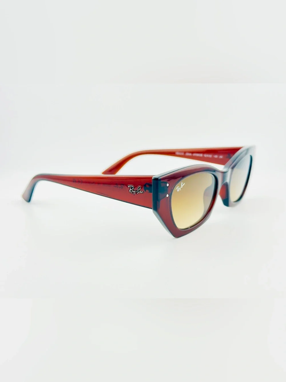 Ray-Ban Zena Bio Based Sunglasses RB4430 Polished Rusty Brown Frame Brown Lenses - Picture 9 of 15